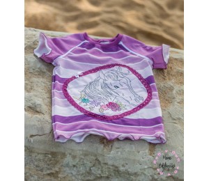 Stickdserie - Blumen Pferde Line Art